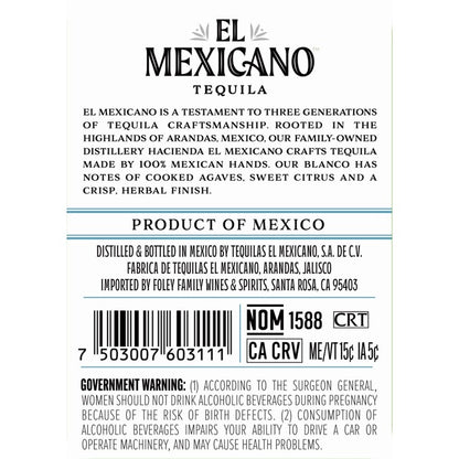 El Mexicano Tequila Blanco 80 - 750ML