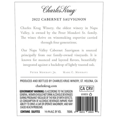 Charles Krug Cabernet Sauvignon Napa Valley 2022 - 750ML