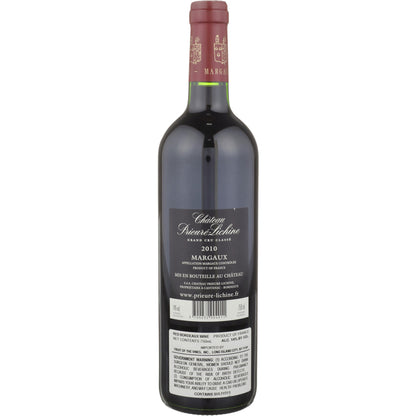 Chateau Prieure Lichine Margaux 2010 Wood Box - 750ML - Back