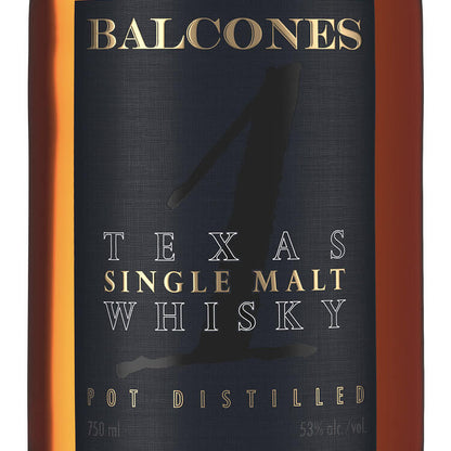 Balcones Texas Single Malt Whisky 1 Pot Distilled 106 - 750ML - Front Label