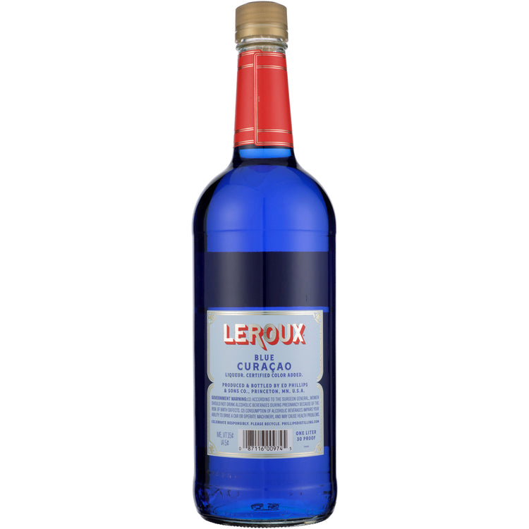 Leroux Curacao Blue 30 - 1.0L - Back