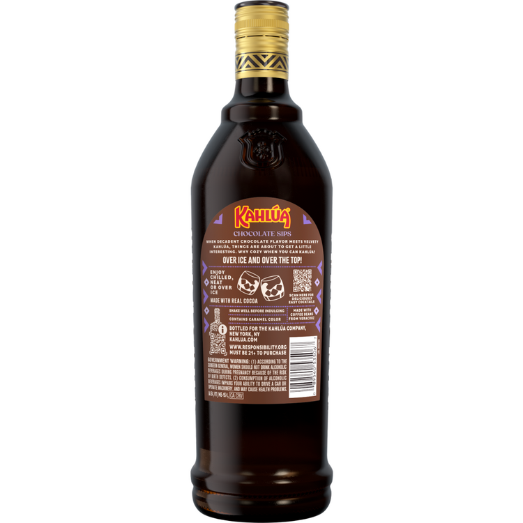 Kahlua Coffee Liqueur Chocolate Sips 32 - 750ML - Back
