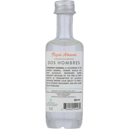 Dos Hombres Mezcal Artesanal Joven Espadin 84 - 50ML