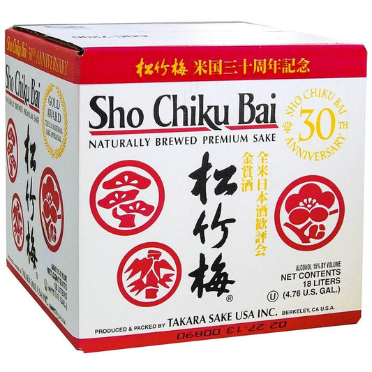 Sho Chiku Bai Junmai Sake - 18.0L - Front