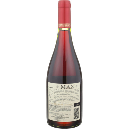 Errazuriz Pinot Noir Max Reserva Aconcagua Coast 2021 - 750ML - Back