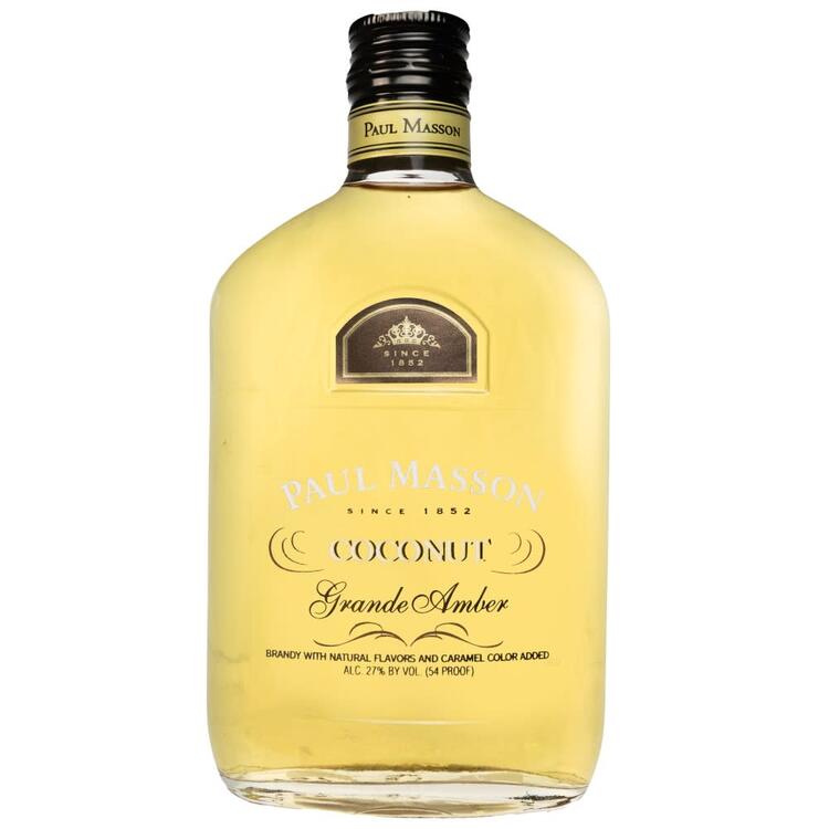 Paul Masson Coconut Flavored Brandy Grande Amber 54 - 375ML - Front