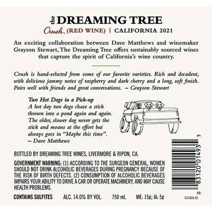 The Dreaming Tree Red Wine Crush California - 750ML - Back