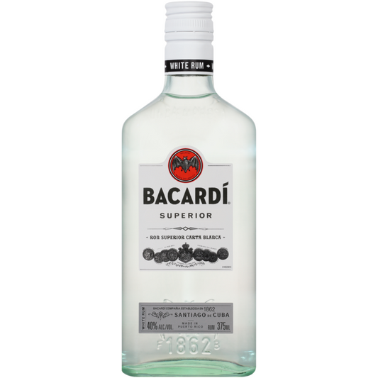 Bacardi Light Rum Superior 80 - 375ML - Front