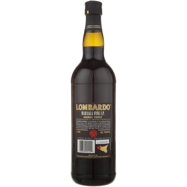 Lombardo Marsala Ambra Sweet Fine I.P. - 1.0L - Back