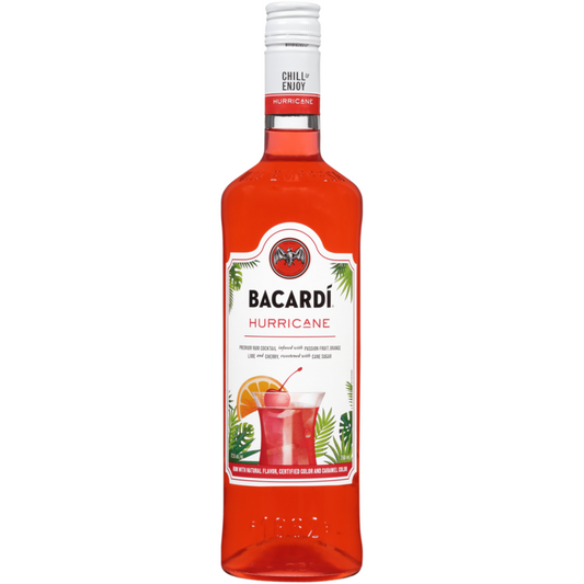 Bacardi Hurricane Classic Cocktails 25 - 750ML - Front