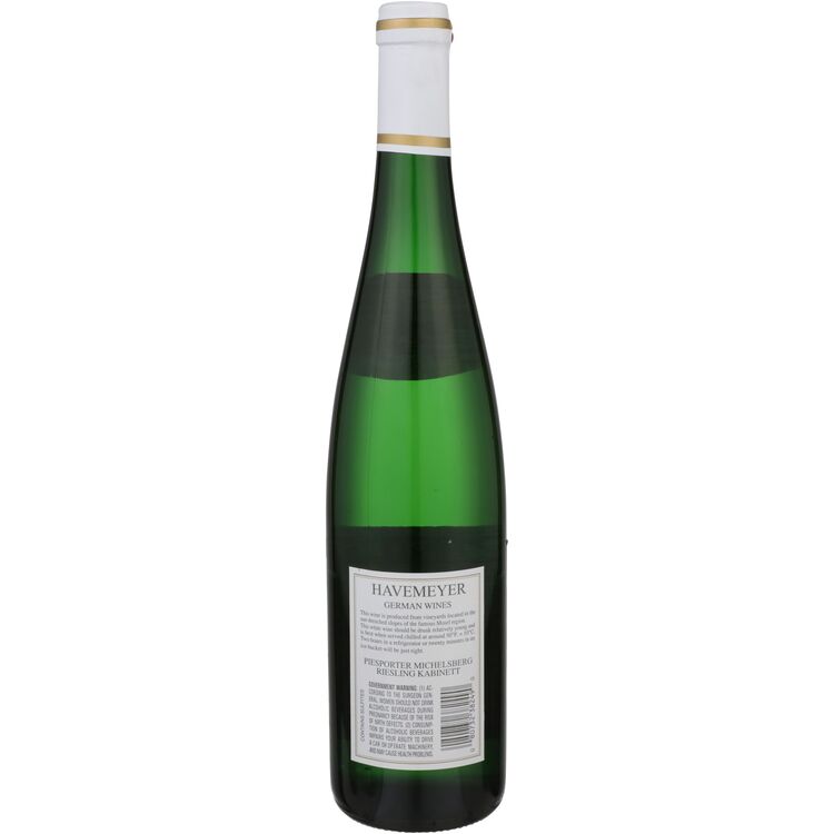 Havemeyer Riesling Kabinett Piesporter Michelsberg - 750ML - Back