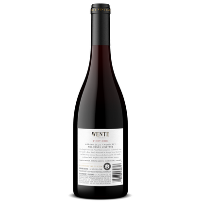 Wente Vineyards Pinot Noir Riva Ranch Vineyard Arroyo Seco - 750ML - Back