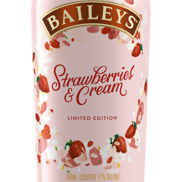 Baileys Cream Liqueur Strawberries & Cream 34 - 750ML - Front Label