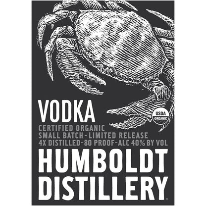 Humboldt Distillery Vodka Small Batch Limited Release 80 - 750ML - Front Label