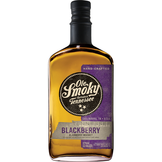 Ole Smoky Blackberry Flavored Whiskey Mountain Made 60 - 375ML - Front