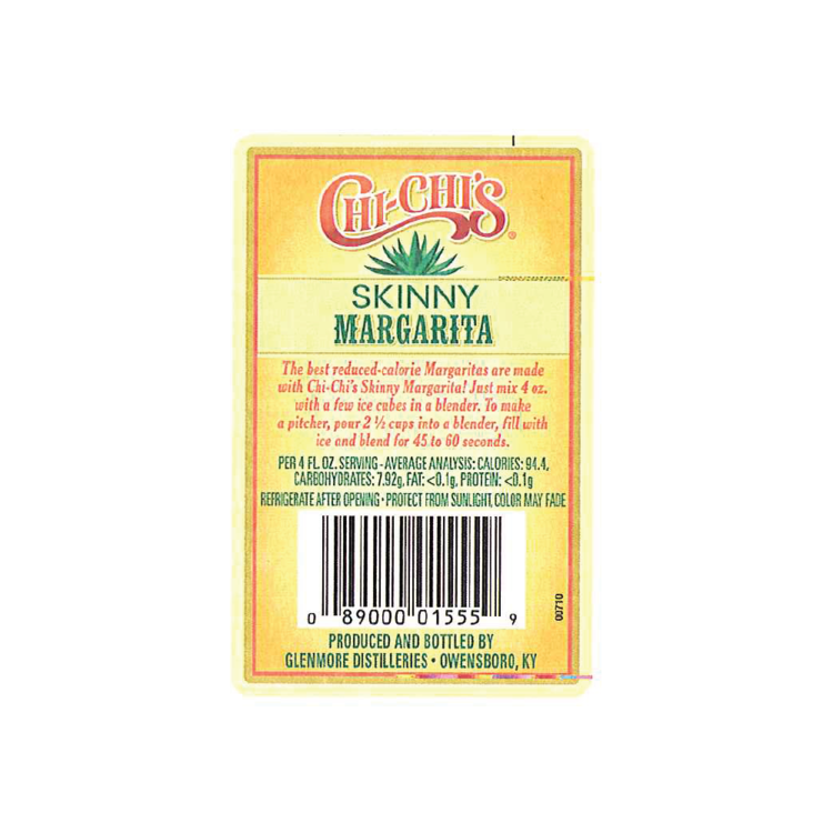 Chi-Chi's Margarita Skinny 20 - 1.75L - Back Label