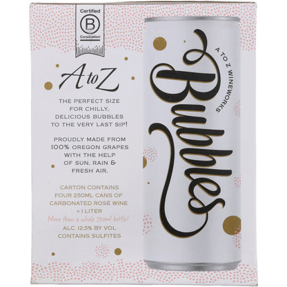 A To Z Wineworks Sparkling Rose Bubbles Oregon - 250ML