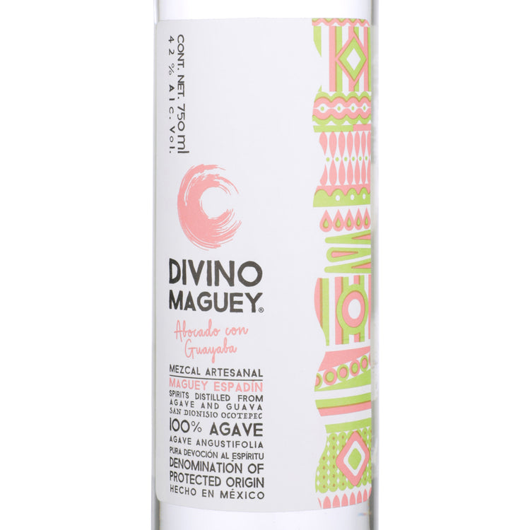 Divino Maguey Mezcal Destilado Con Guayaba Maguey Espadin 84 - 750ML - Front Label