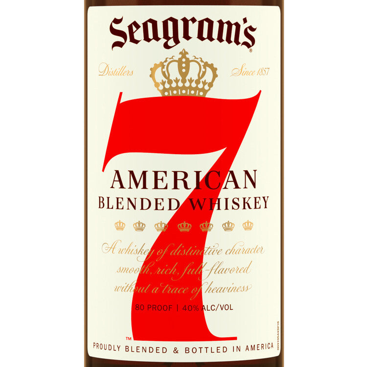 Seagram's Blended American Whiskey 7 Crown 80 - 750ML - Front Label