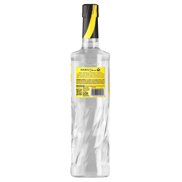 Suntory Citrus Haku Yuzu Flavored Vodka 80 - 750ML - Back