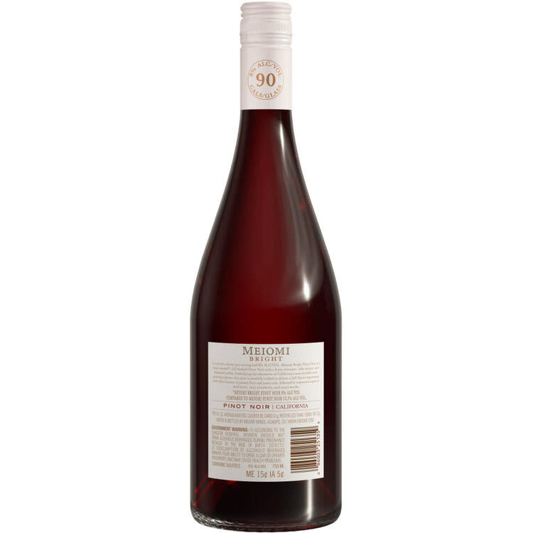Meiomi Pinot Noir Bright California - 750ML - Back