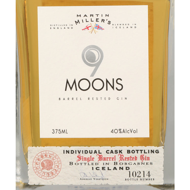 Martin Miller's Barrel Rested Gin 9 Moons 80 - 375ML - Front Label