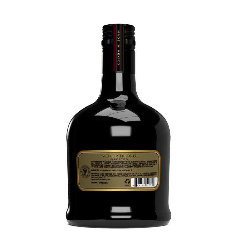 Azteca De Oro Brandy Solera Reservada 80 - 700ML - Back