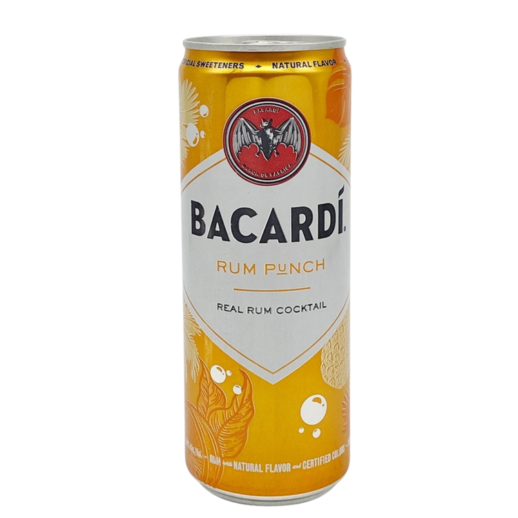 Bacardi Rum Punch Real Rum Cocktail 11.8 - 355ML - Front