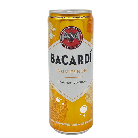 Bacardi Rum Punch Real Rum Cocktail 11.8 - 355ML - Front