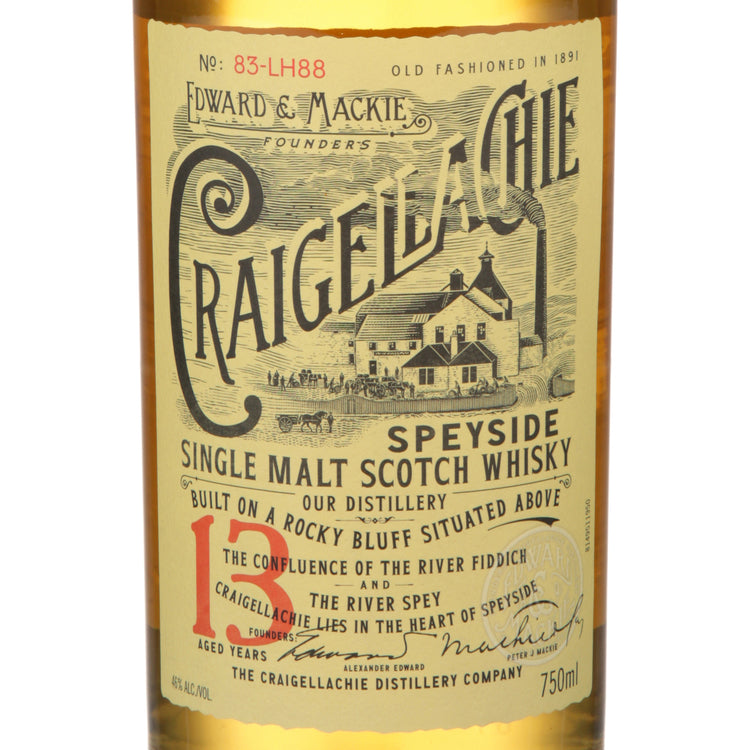 Craigellachie Single Malt Scotch Craigellachie 13 Year 13 Yr 92 - 750ML - Front Label
