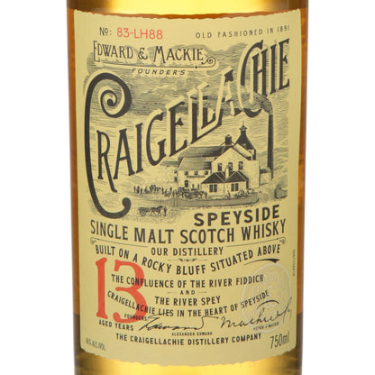 Craigellachie Single Malt Scotch Craigellachie 13 Year 13 Yr 92 - 750ML - Front Label