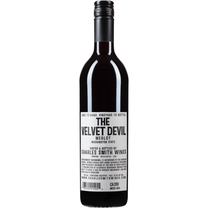 Charles Smith Wines Merlot The Velvet Devil Washington - 750ML - Back