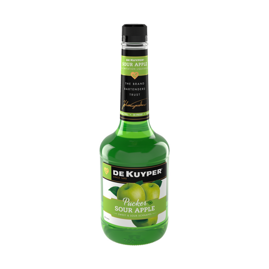 Dekuyper Sour Apple Schnapps Pucker 30 - 750ML - Front