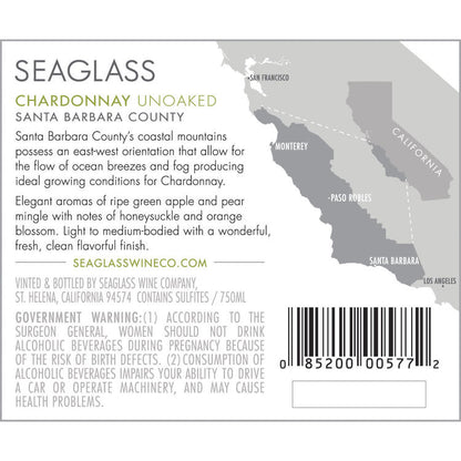 Seaglass Chardonnay Central Coast - 750ML - Back Label