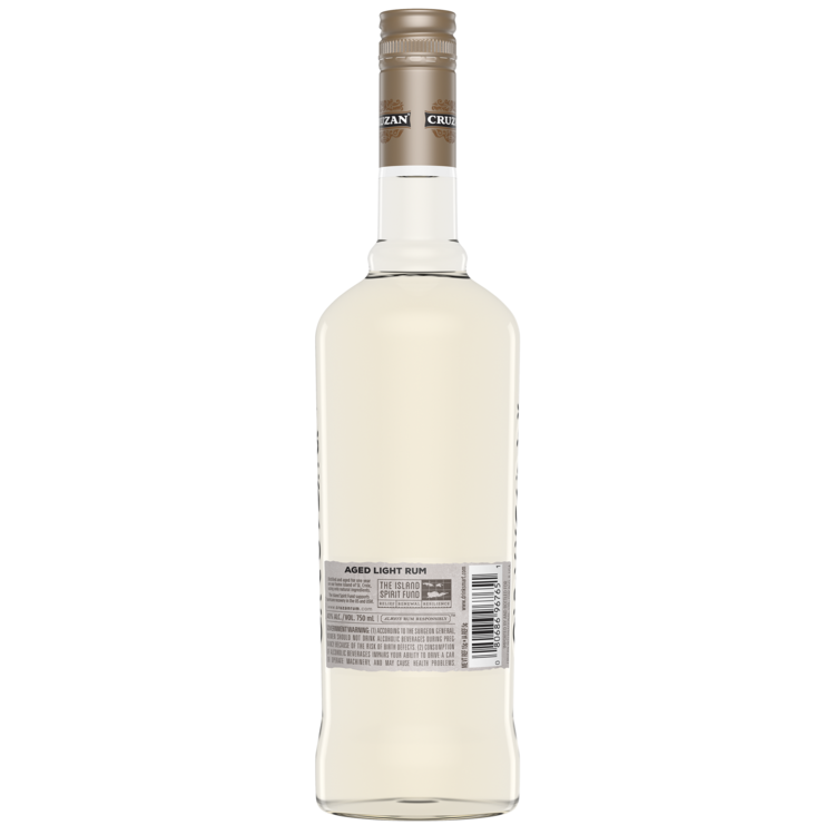 Cruzan Light Rum Aged 80 - 750ML - Back