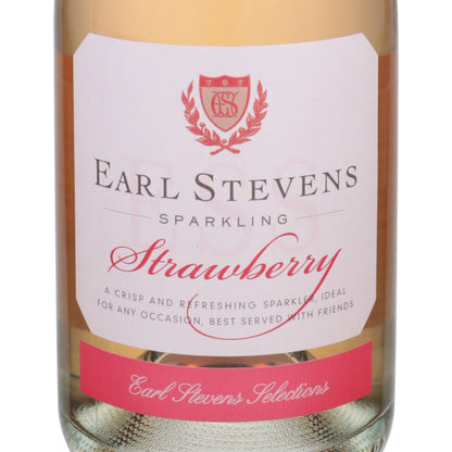 Earl Stevens Sparkling Strawberry Flavored Wine - 750ML - Front Label