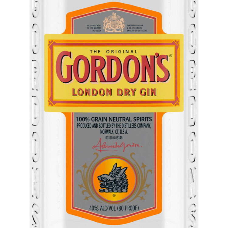 Gordon's London Dry Gin 80 - 1.75L - Front Label
