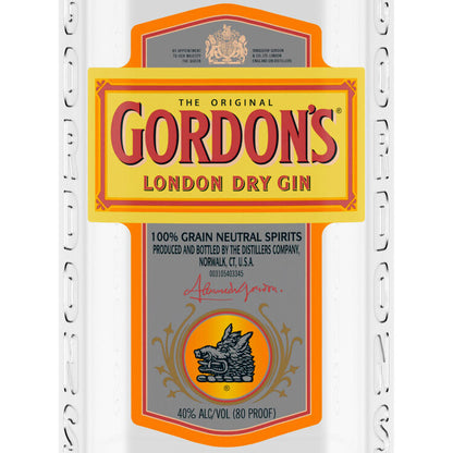 Gordon's London Dry Gin 80 - 1.75L - Front Label