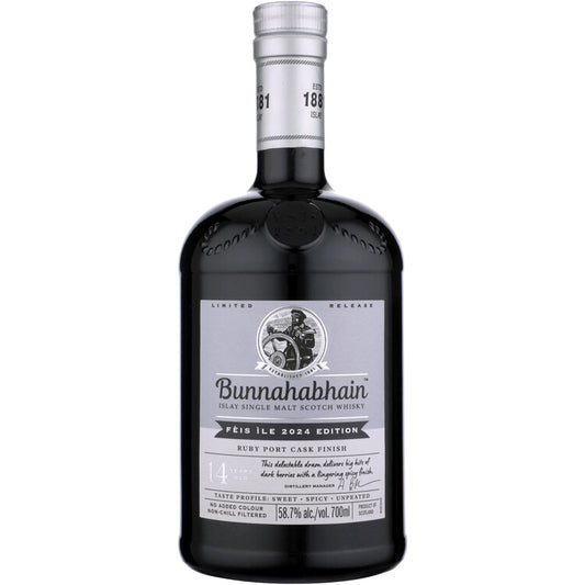 Bunnahabhain Single Malt Scotch Feis Ile 2024 Edition Ruby Port Cask F - 700ML - Front