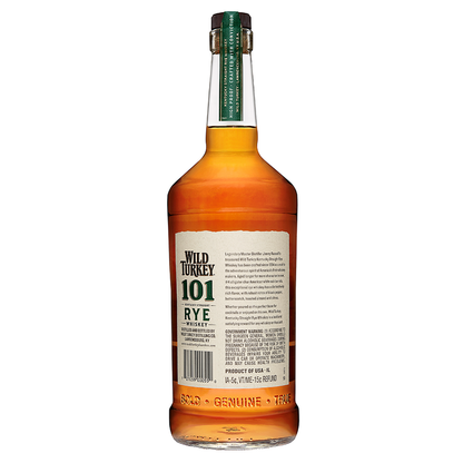 Wild Turkey Straight Rye Whiskey 101 - 1.0L - Back