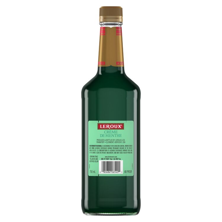 Leroux Creme De Menthe 48 - 750ML - Back