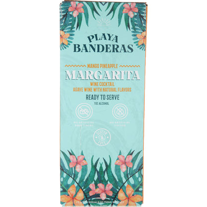 Playa Banderas Mango Pineapple Margarita Wine Based Cocktail - 1.5L - Front Label