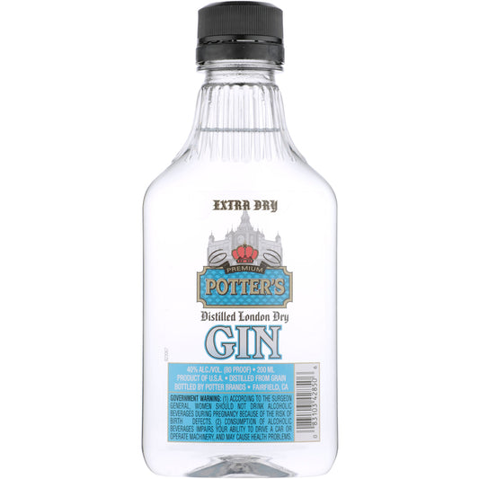 Potter's London Dry Gin 80 - 200ML - Front