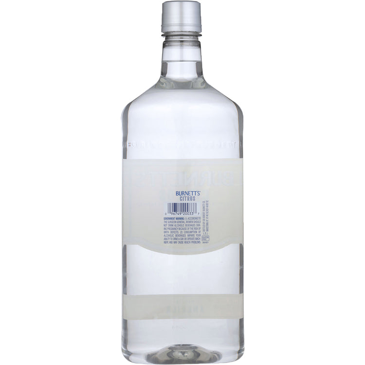 Burnett's Citrus Flavored Vodka 60 - 1.75L - Back