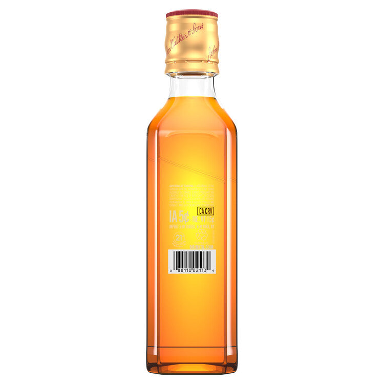 Johnnie Walker Blended Scotch Red Label 80 Square Bottle - 200ML - Back