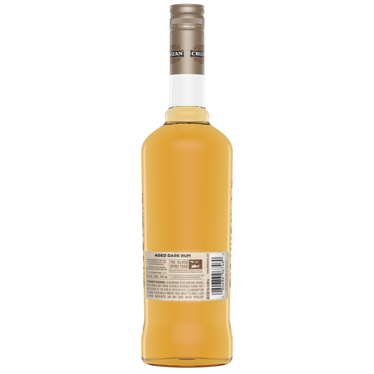 Cruzan Dark Rum Aged 2 Yr 80 - 750ML - Back