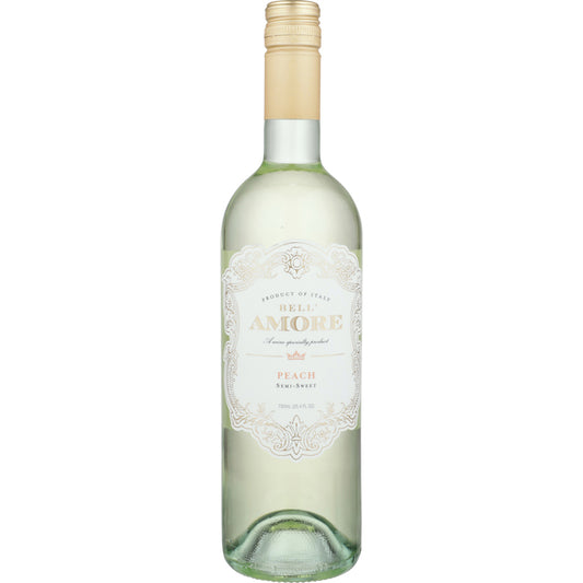 Bell'Amore Peach Flavored Wine Semi-Sweet - 750ML