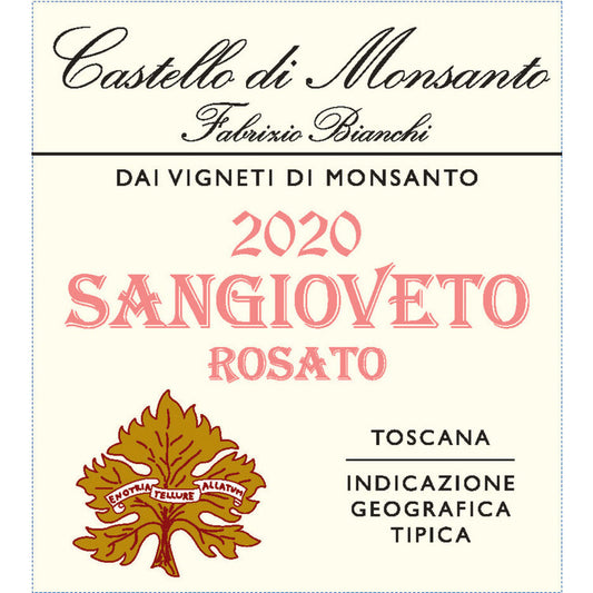 Castello Di Monsanto Sangiovese Di Toscana Rosato Fabrizio Bianchi 202 - 750ML - Front Label