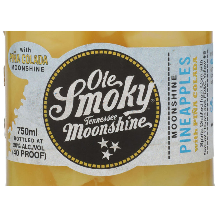 Ole Smoky Pineapples With Pina Colada Moonshine 40 - 750ML - Front Label
