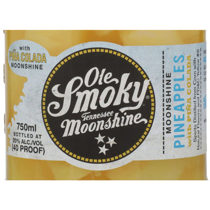 Ole Smoky Pineapples With Pina Colada Moonshine 40 - 750ML - Front Label